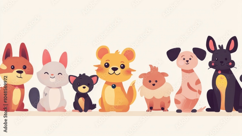 Obraz premium Small Animal Role-Switching Illustration: A Whimsical Adventure