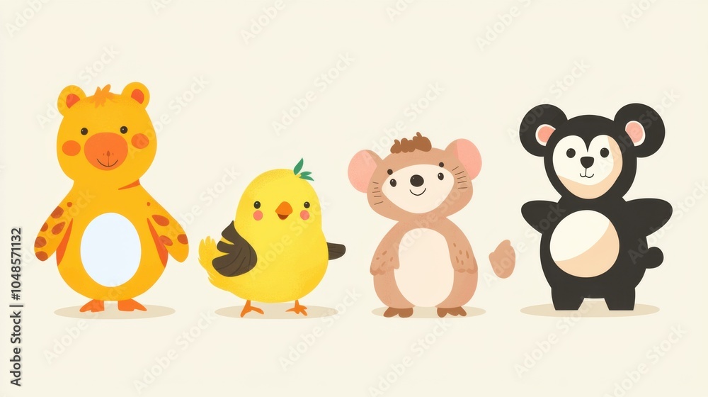 Small Animal Role-Switching Illustration: A Whimsical Adventure Small Animal Role-Switching Illustration: A Whimsical Adventure