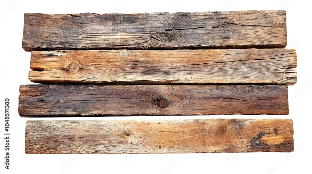 Rustic wooden planks, isolated on white background Rustic wooden planks, isolated on white background