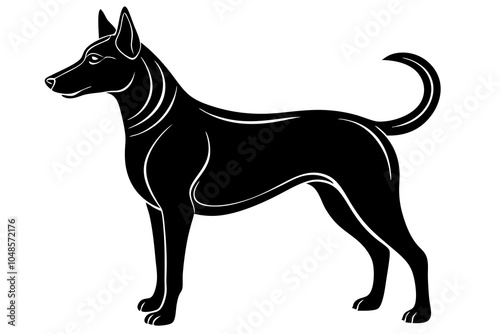 Elegant Dog Silhouette Design