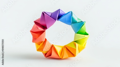 Colorful Origami Circle Decoration