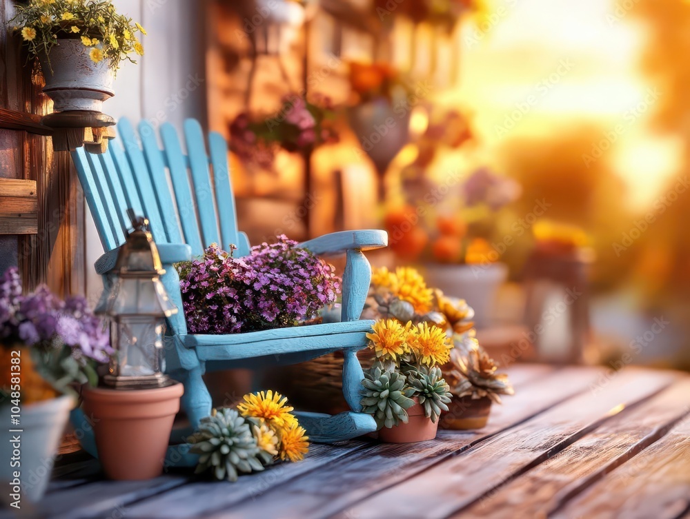 Fototapeta premium Summer range, vibrant colors, joyful scenes, cozy setting, inviting