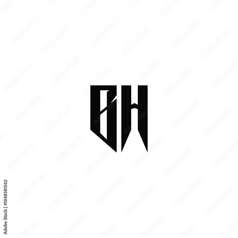 BH monogram logo design letter text name symbol monochrome logotype alphabet character simple logo BH monogram logo design letter text name symbol monochrome logotype alphabet character simple logo