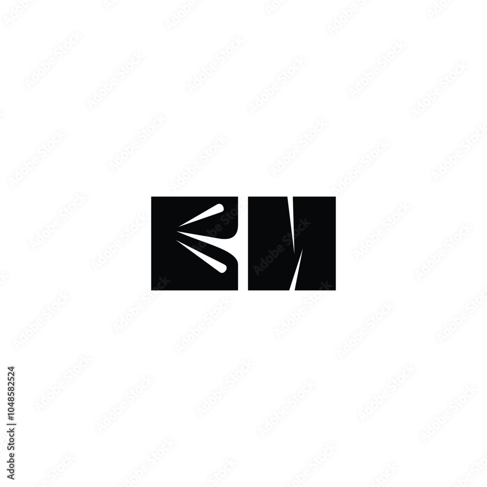 Fototapeta premium BH monogram logo design letter text name symbol monochrome logotype alphabet character simple logo