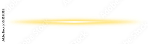 Glowing light line isolated on transparent background. Shine glow light ray. Neon line border sparkling. Shining gold neon light beam. Sun ray effect PNG. Sparkle neon line sign. Ray of light flare