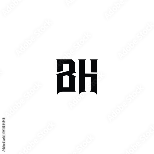 BH monogram logo design letter text name symbol monochrome logotype alphabet character simple logo photo