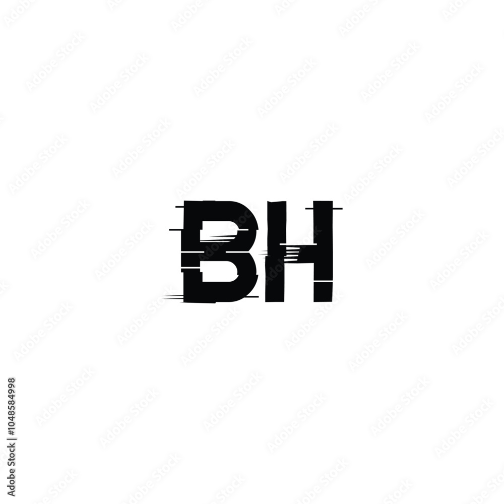 BH monogram logo design letter text name symbol monochrome logotype alphabet character simple logo