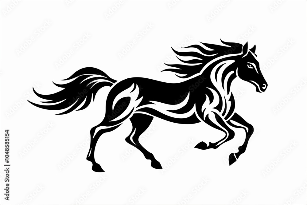 Obraz premium Dynamic Horse Silhouette Design