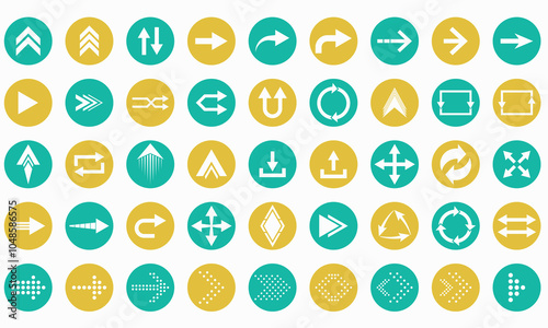 Arrows Icon Set, Modern Simple Arrows Vector.