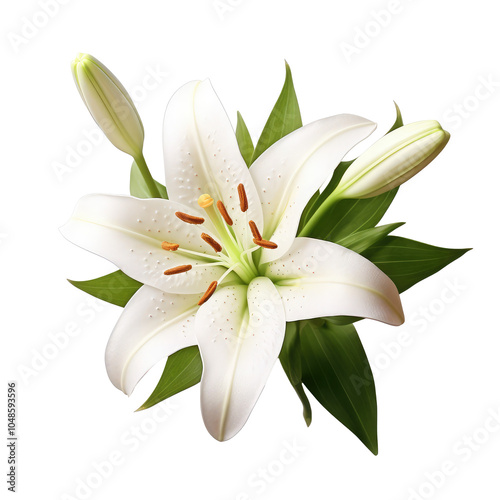 lily flowers isolated on white
