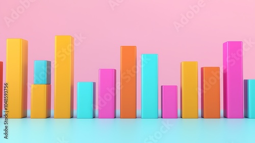 Modern Financial Growth Bar Graph Visualization