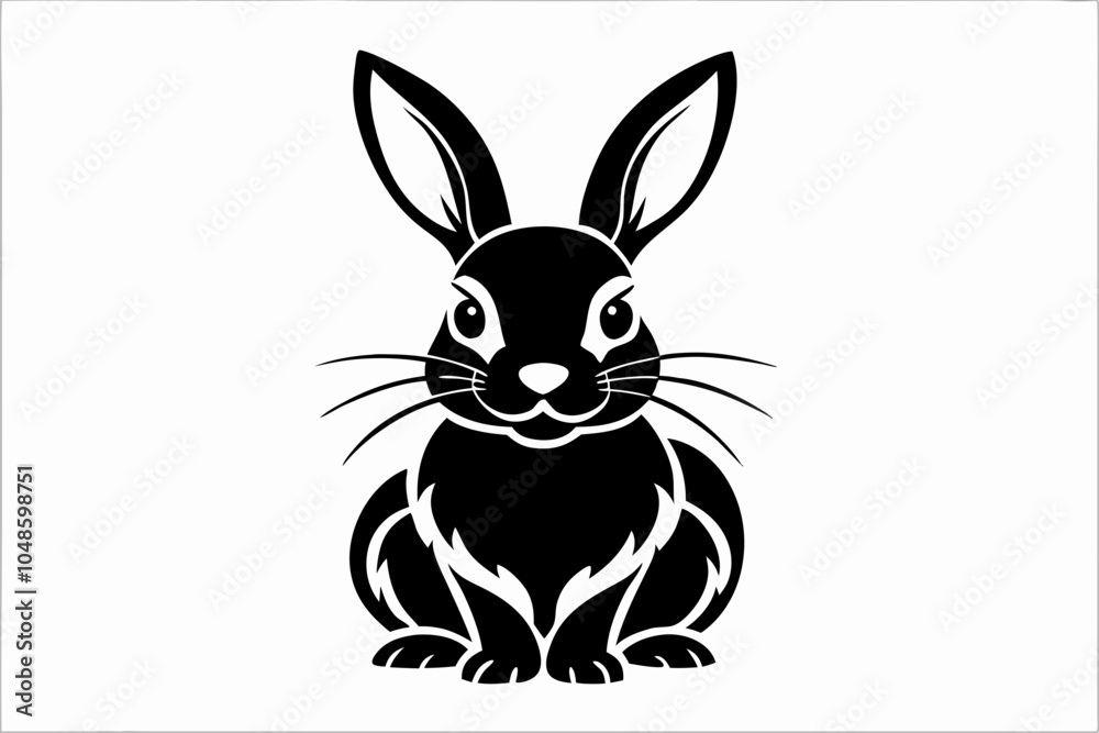 Obraz premium Adorable Rabbit Silhouette Design