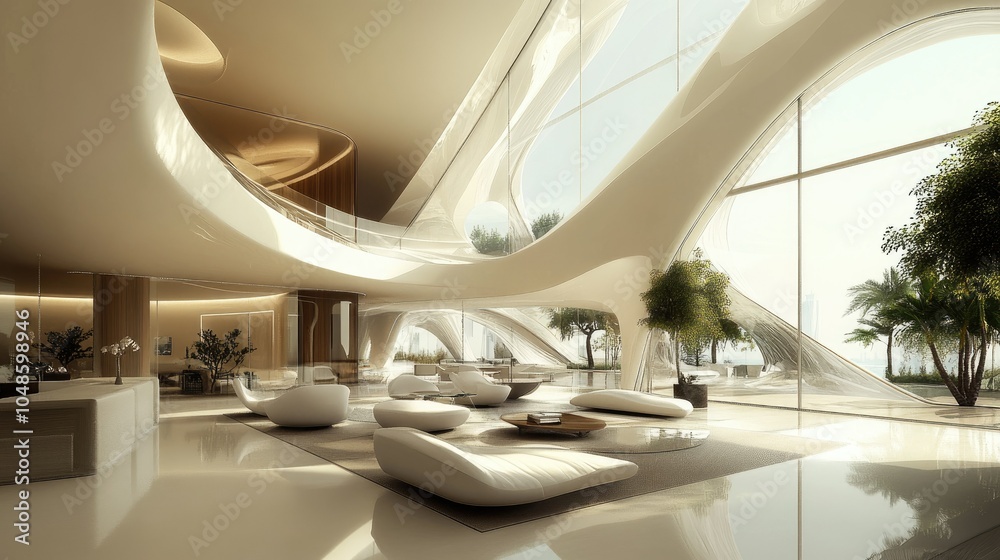 Obraz premium Modern Open Space with Innovative Architectural Design