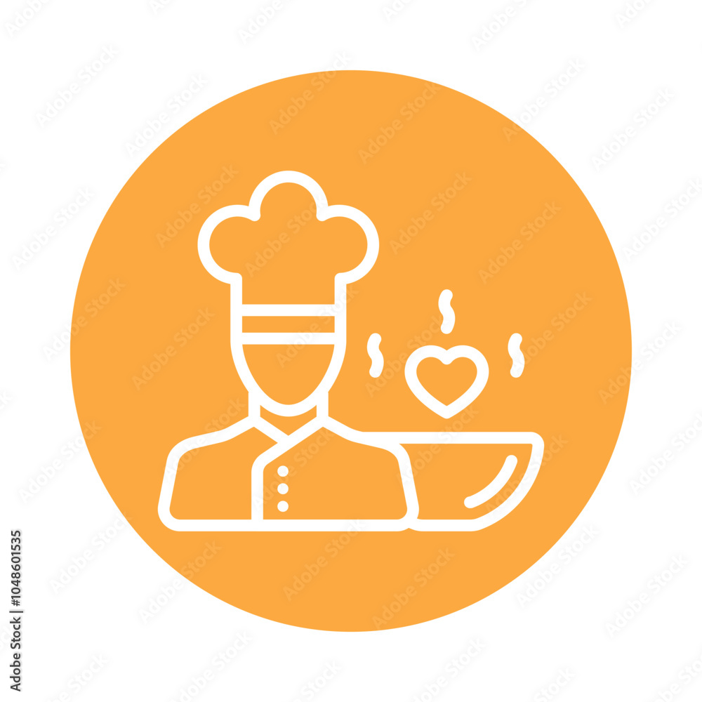 Kitchen Volunteering vector Outline Circle Design icon. Volunteering Symbol on White background EPS 10 File Kitchen Volunteering vector Outline Circle Design icon. Volunteering Symbol on White background EPS 10 File