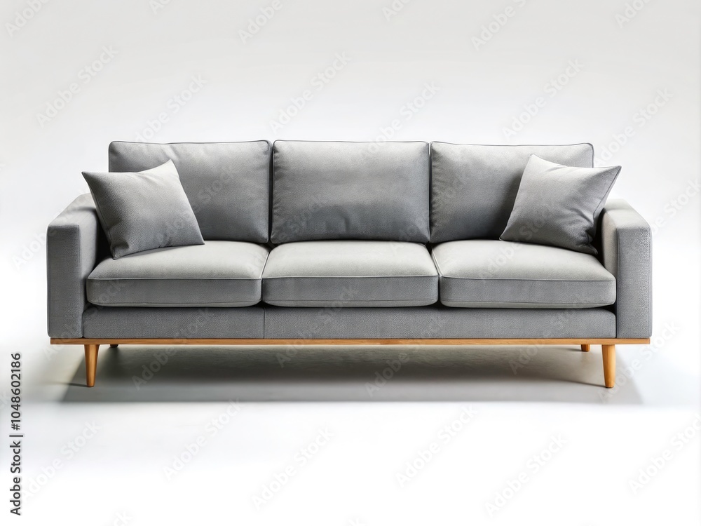 Aerial View of a 3D Realistic Gray Sofa on a White Background, Modern Couch Design for Interior Decoration, Furniture Showcase, Home Living Space Inspiration, Minimalist Aesthetic Aerial View of a 3D Realistic Gray Sofa on a White Background, Modern Couch Design for Interior Decoration, Furniture Showcase, Home Living Space Inspiration, Minimalist Aesthetic
