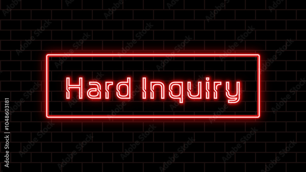Hard Inquiry のネオン文字 Hard Inquiry のネオン文字