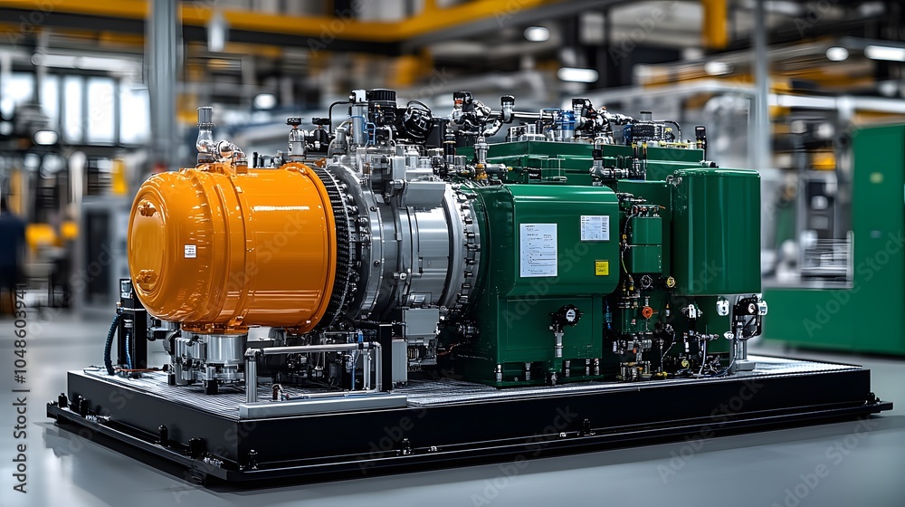Advanced carbon capture, green industrial machinery, renewable energy concept, sustainable future vision Advanced carbon capture, green industrial machinery, renewable energy concept, sustainable future vision