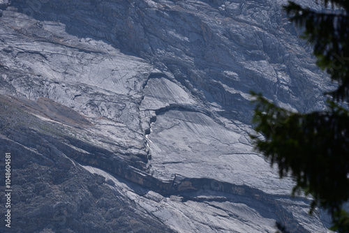 Large slabs of rock in the Dolomites