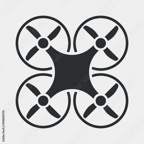 quadcopter vector icon isolated