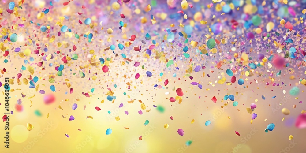 A whimsical flurry of colorful confetti raining down on a warm, sun-kissed background, creating a joyous and celebratory ambiance. A whimsical flurry of colorful confetti raining down on a warm, sun-kissed background, creating a joyous and celebratory ambiance.