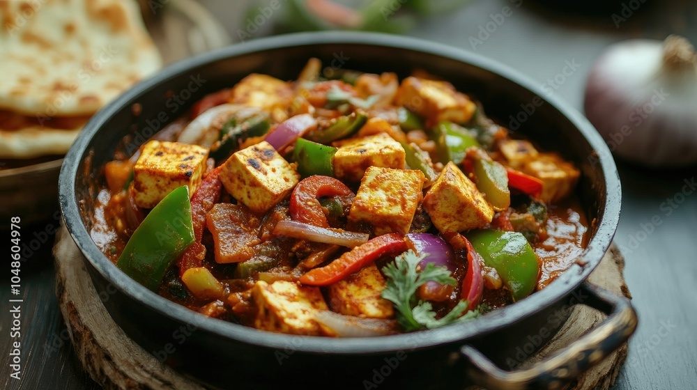 Colorful Vegetable Dish with Paneer in a Bowl Colorful Vegetable Dish with Paneer in a Bowl
