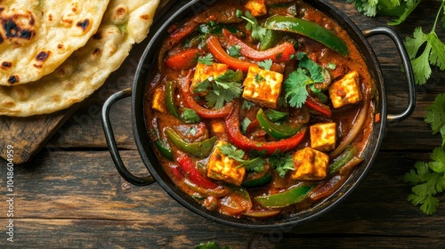 Wallpaper Mural Colorful Paneer Vegetable Curry in Cast Iron Pot Torontodigital.ca