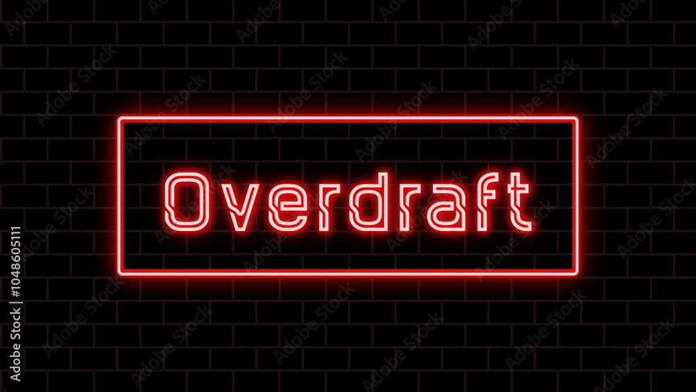 Overdraft のネオン文字 Overdraft のネオン文字