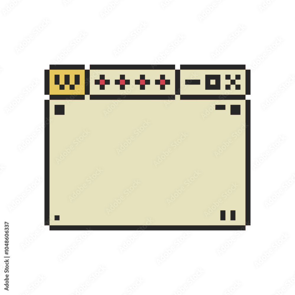 windows ui frame pixel art windows ui frame pixel art