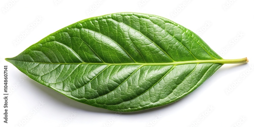 Obraz premium tropical herb leaf isolated on white background