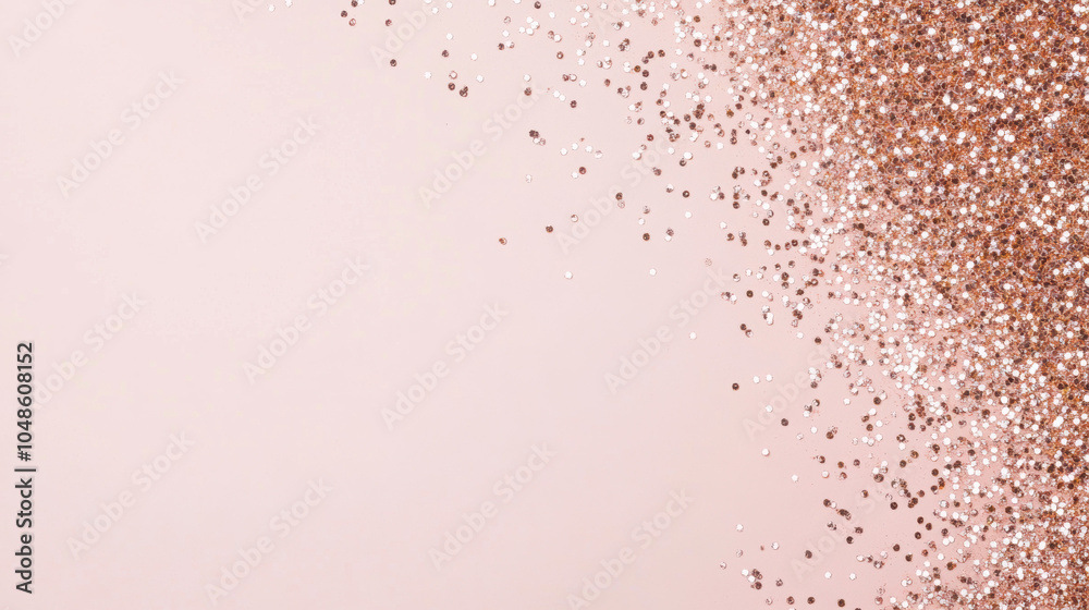 Obraz premium Elegant Rose Gold Glitter on Soft Pink Background