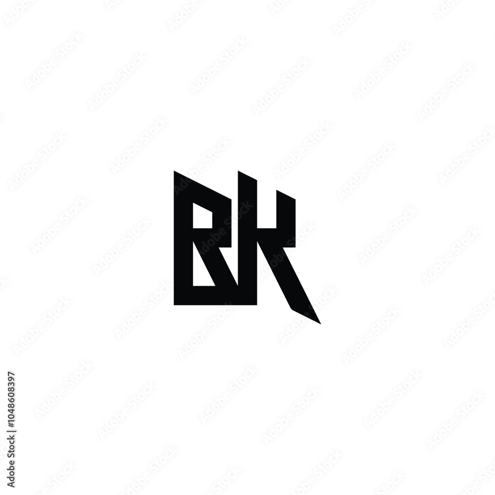 BK monogram logo design letter text name symbol monochrome logotype alphabet character simple logo BK monogram logo design letter text name symbol monochrome logotype alphabet character simple logo
