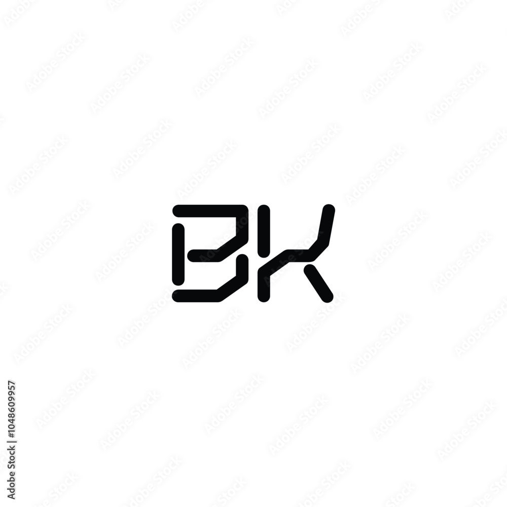 BK monogram logo design letter text name symbol monochrome logotype alphabet character simple logo BK monogram logo design letter text name symbol monochrome logotype alphabet character simple logo