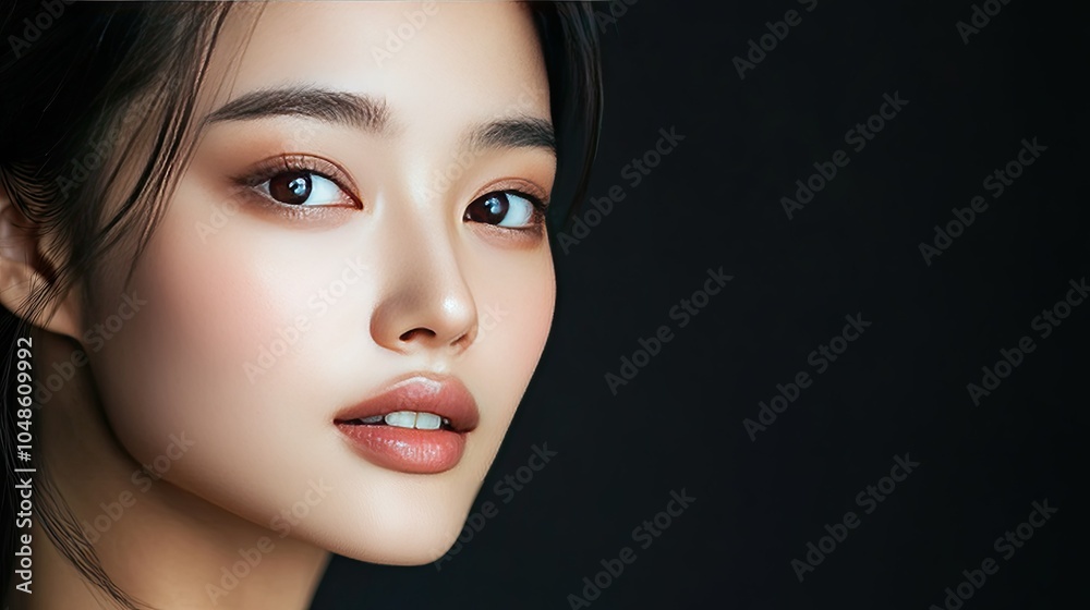 Captivating Close-Up of a Beautiful Young Woman Captivating Close-Up of a Beautiful Young Woman