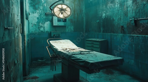 Abandoned Ghostly Hospital Operating Room Interior photo