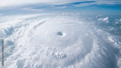 Aerial View of a Powerful Cyclone photo