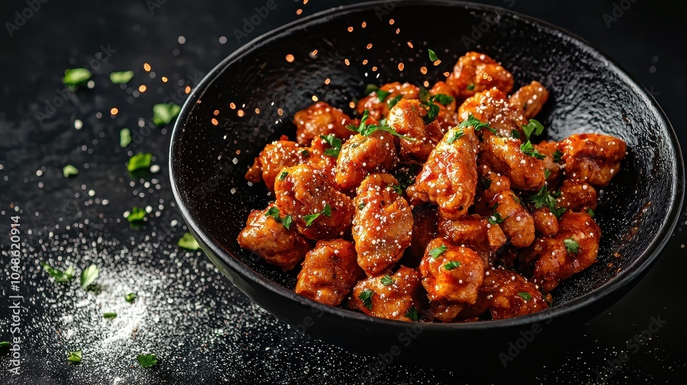 Fototapeta premium Delicious Indian Butter Chicken in Isolated Bowl