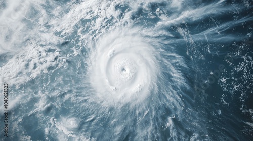 Aerial View of a Powerful Hurricane photo