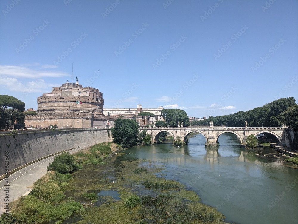 Castel Sant Angelo Roma Rome River Tiber St. Angelo Bridge Castel Sant Angelo Roma Rome River Tiber St. Angelo Bridge