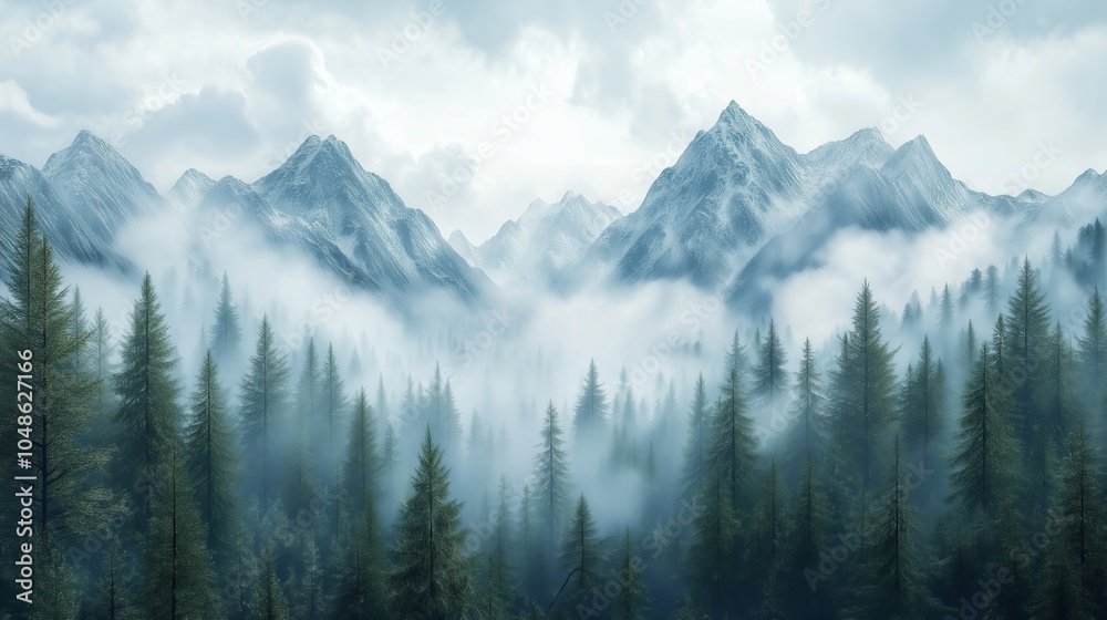 Fototapeta premium Mountain fogscape 