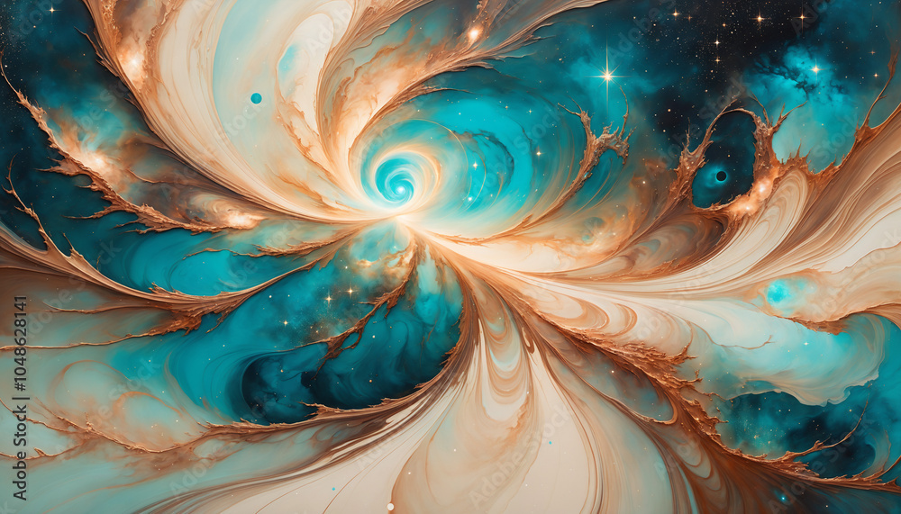 Obraz premium Spiral galaxy in space