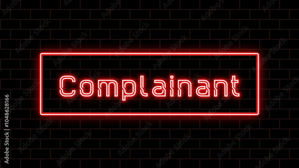 Complainant のネオン文字 Complainant のネオン文字
