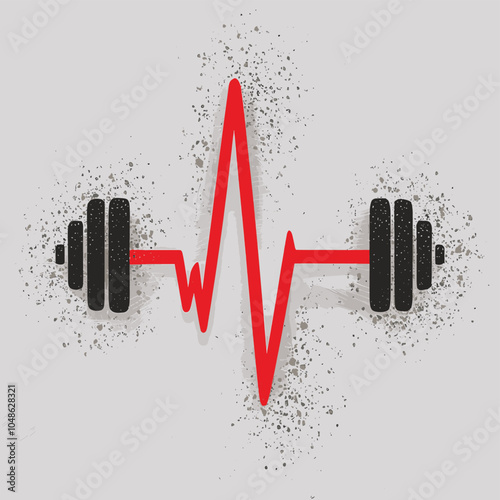 Heart Rate Fitness Workout Motivation Graphic Design