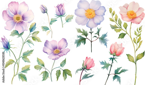 pattern with pink flowers