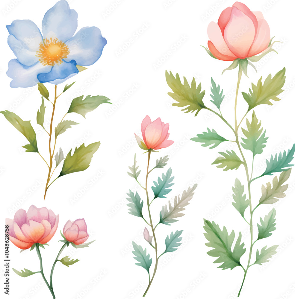 Fototapeta premium seamless pattern with pink flowers