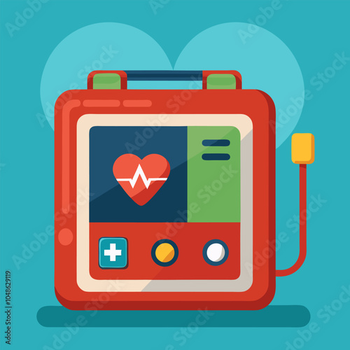 AED emergency defibrillator icon sign symbol. First aid Automated external defibrillator.