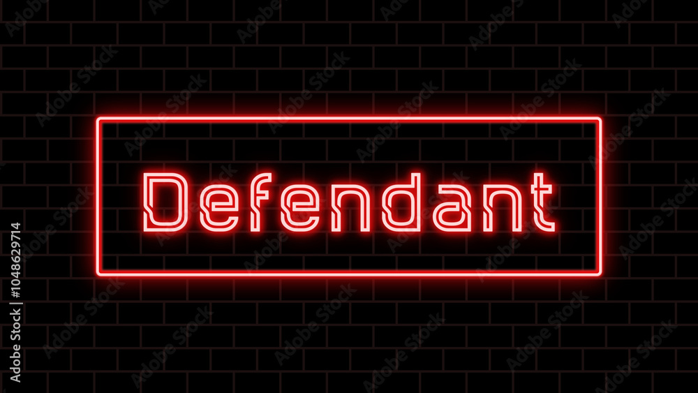 Defendant のネオン文字 Defendant のネオン文字