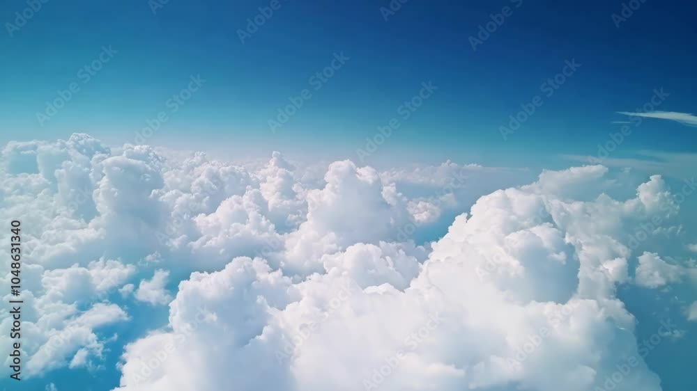 Nature's Canvas: White Clouds and a Vivid Blue Sky Nature's Canvas: White Clouds and a Vivid Blue Sky