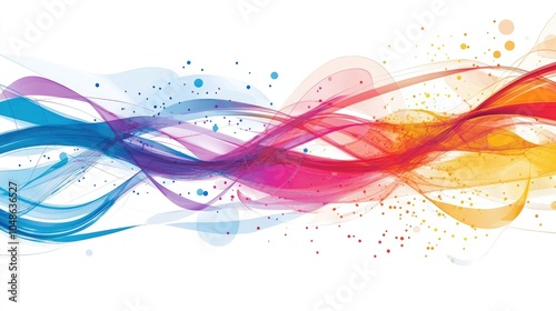Colorful Curved Lines with Overlapping Effects