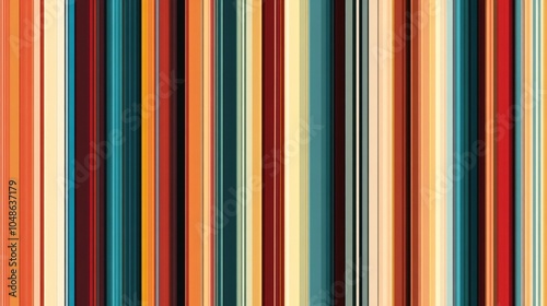 Colorful Vertical Lines in Pop Art Style Background