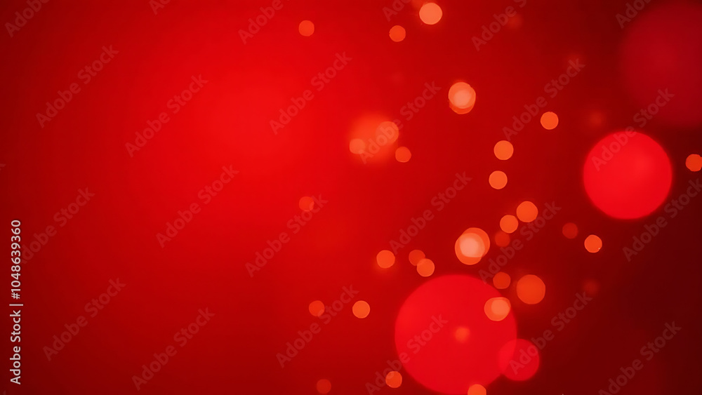 Glitter lights on a red background are somewhat out of focus. Glitter lights on a red background are somewhat out of focus.